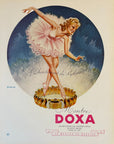 1946 Doxa Watch Ad - Charles Lemmel Art - Ballerina Dancer - Vintage Print Ad