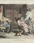1816 Rowlandson GAFFER GOODMAN English Dance Of Death HC Aquatint Etching