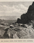 1892 The Colorado Deseret, From Toquich Canon CA Antique Wood Engraving