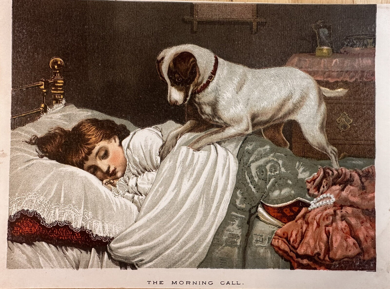 1884 "The Morning Call" Chromolithograph Print | Magazine Illustration
