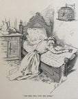 1893 The Girl Fell Upon Her Knees Antique Magazine Wood Engraving