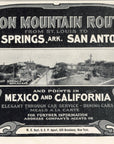 1903 Iron Mountain Route Railroad Print Ad Hot Springs San Antonio Mexico Cali