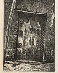 1892 Fetich Door, Palace Of King Tofa, At Porto Novo Antique Wood Engraving