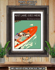 Custom Retro Lake Print - Choose Any Lake - Style 2