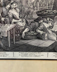 1822 BEER STREET & GIN LANE Authentic Hogarth Heath Ed. Antique Prints FRAMED