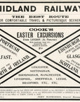 1906 Midland Railway Print Ad Cook's Easter Excursions Portrush Edinburgh London