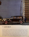 1934 Lincoln Willoughby Limousine Illustrated Black Lincoln Skyscaper Print Ad