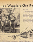 1949 Fred Arbogast Hawaiian Wigglers No. 2 Akron Ohio Print Ad - Lake Blackshear