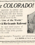 1897 Denver & Rio Grande Railroad Print Ad Around The Circle To See Colorado