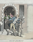 1816 Rowlandson THE PRISONER DISCHARGED English Dance Of Death Aquatint Etching
