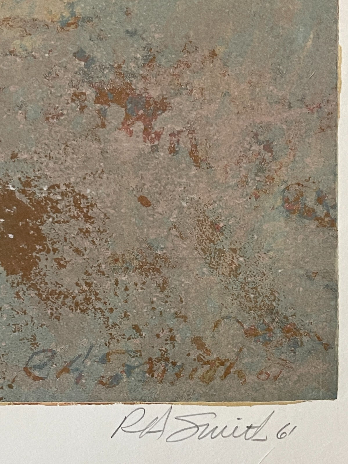DESERT LANDSCAPE Robert Alan Smith ORIGINAL Artist Signed 1961 Ltd Ed Serigraph