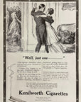 1919 Kenilworth Cigarettes Original Print Ad - Fred Pegram Couple Dancing Dog