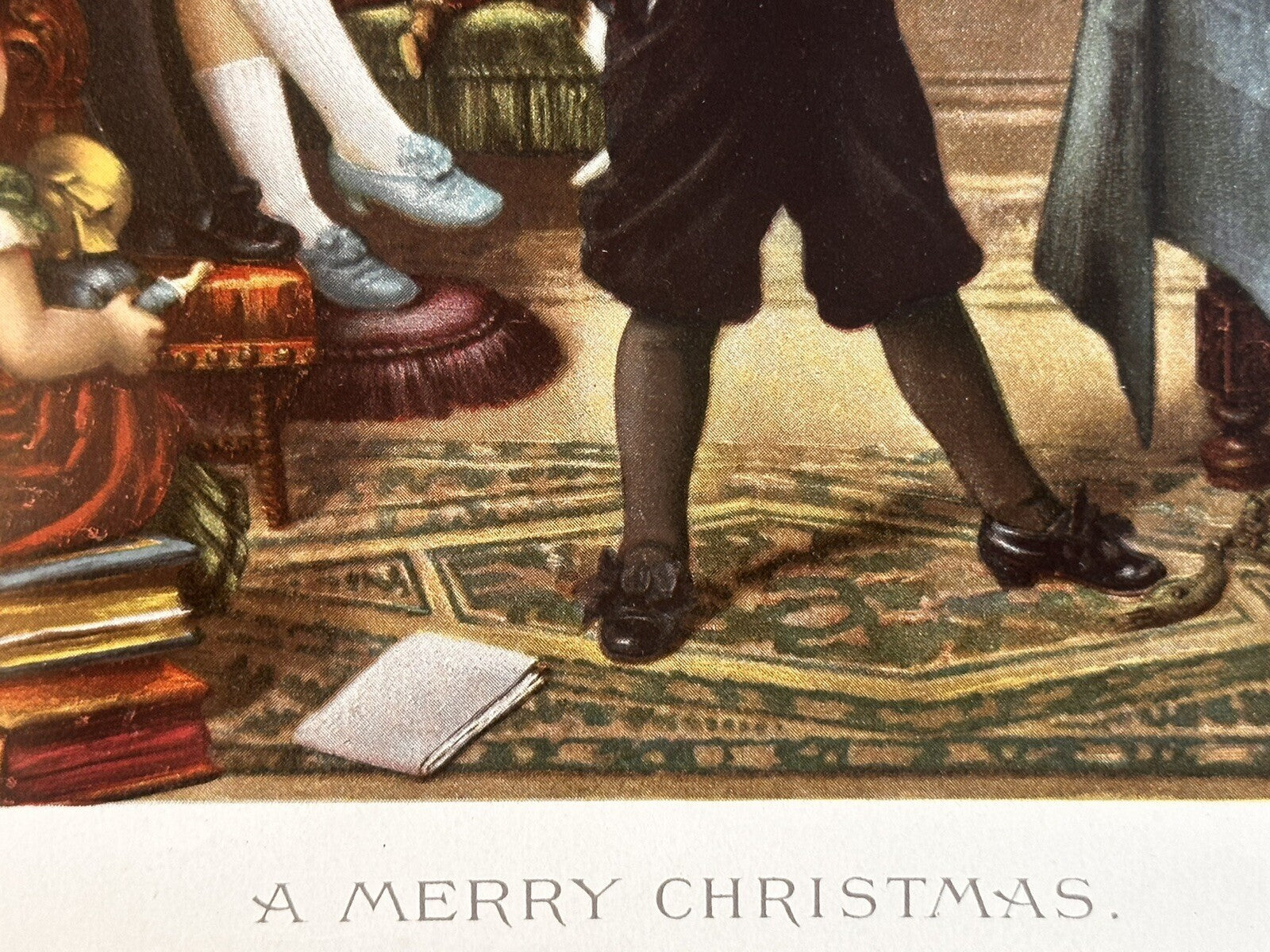 1899 "A Merry Christmas?" Chromolithograph Print | Magazine Illustration