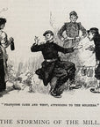 1893 The Storming Of The Mill Antique Magazine Wood Engraving Illustration