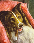 C.M. Coolidge DOG OF A BACHELOR Saint Bernard Dog Lazy Boy Cigar Beer Newspaper