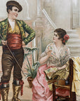 1893 "Compliments" Chromolithograph Print | Magazine Illustration