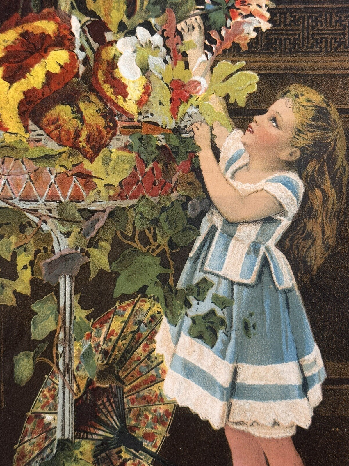 1884 "Little Mischief" Chromolithograph Print | Magazine Illustration