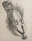 1893 Violin Played By Queen Elizabeth Antique Magazine Wood Engraving