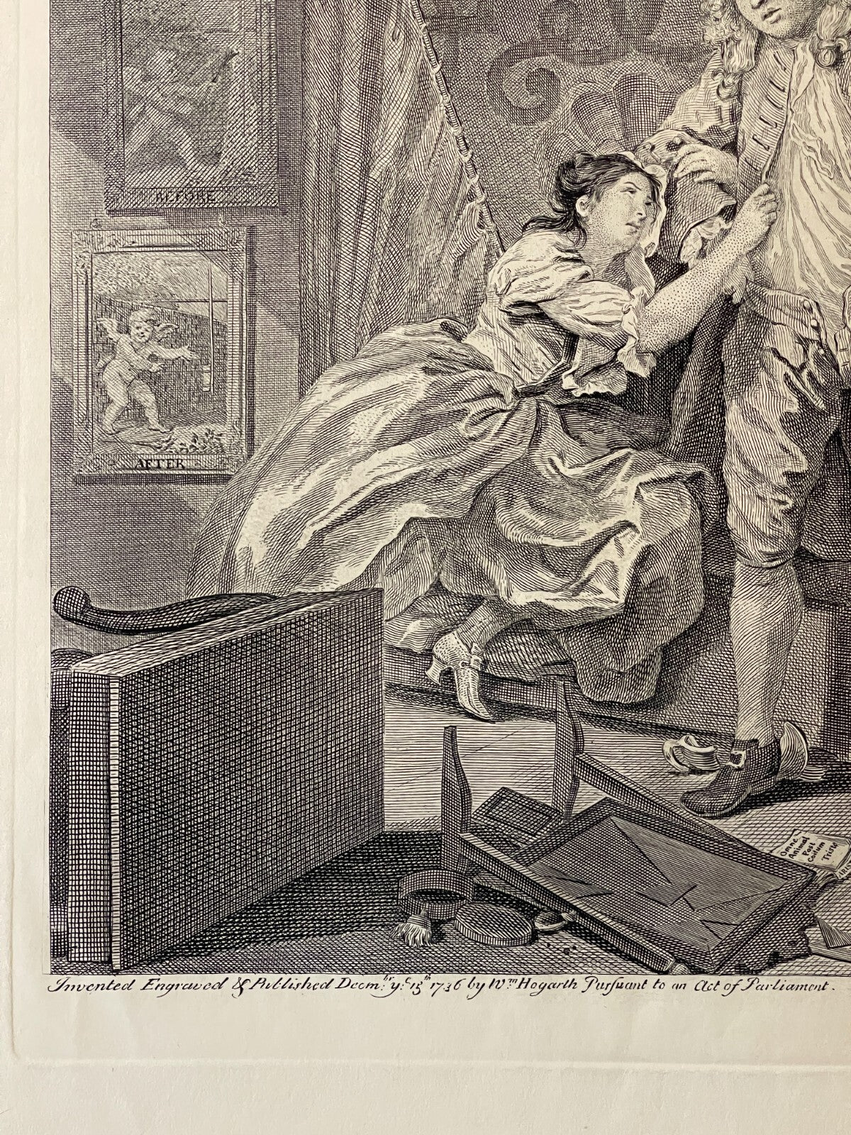 1822 BEFORE AND AFTER Authentic Hogarth Heath Edition Antique Print SET OF 2