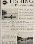 1903 Erie Railroad Railroad Print Ad Fishing Fisherman Greenwood Lake Round Lake