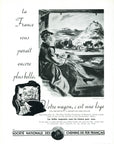 1958 SNCF Railroad France Travel Print Ad Paul Martial Illustration