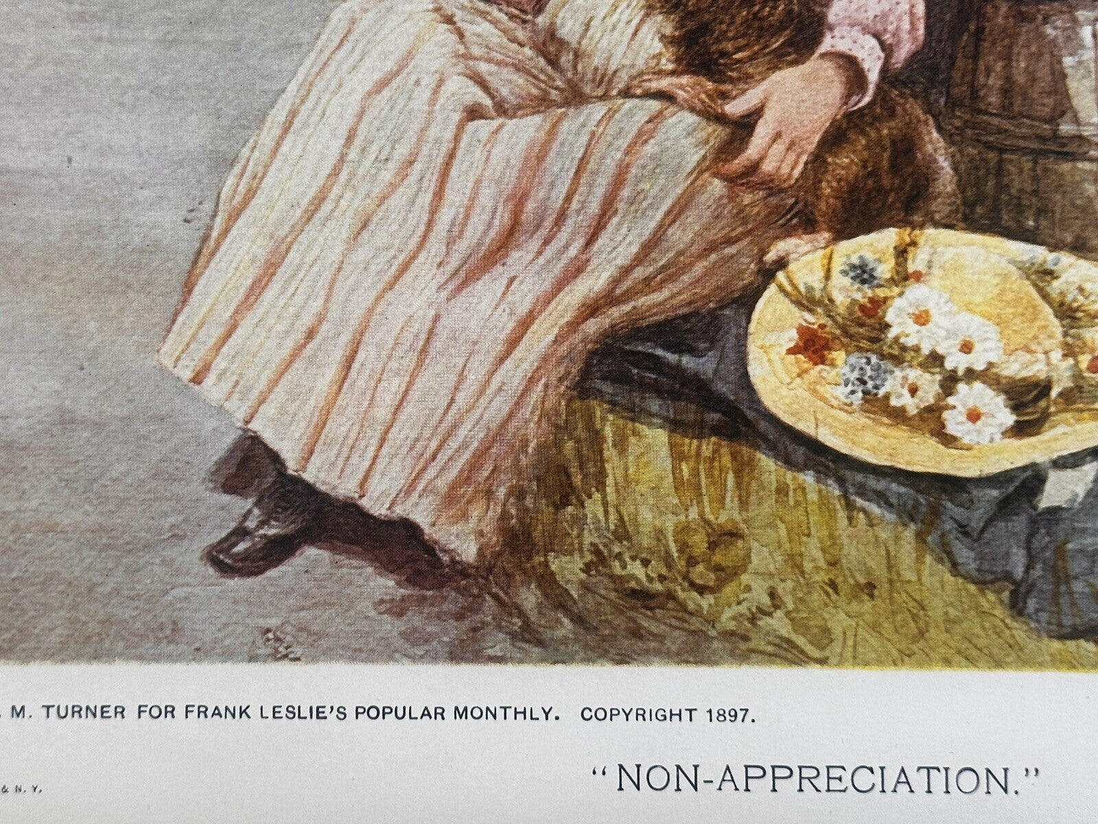 1897 M Turner "Non|Appreciation" Chromolithograph | Original Victorian Art Print