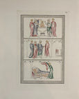 1842 J. Strutt BAPTISMAL CEREMONY ETC. HC Engraving Antiquities of England