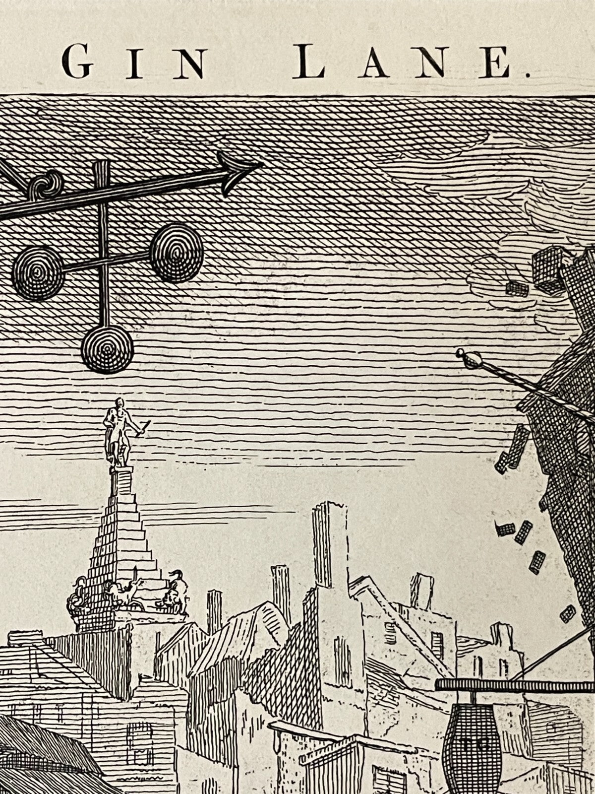 1822 BEER STREET & GIN LANE Authentic Hogarth Heath Ed. Antique Print SET OF 2