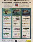 1964 Fred Arbogast Jitterbig Hula Popper Hawaiian Wiggler Akron Ohio Print Ad