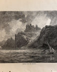 1893 Castillo Del Rey, Majorca Antique Magazine Wood Engraving