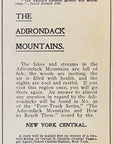 1904 New York Central Railroad Print Ad Railway The Adirondack Mountains