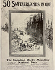 1908 Canadian Pacific Railway RR Print Ad Mountain Climbing Canadian Rockies