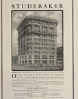 1902 Studebaker Building Print Ad New York City NY City Street View Automobiles