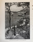 1892 Between The Sea Cliffs And The Seashore Antique Magazine Wood Engraving