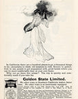 1903 Southern Pacific RR Print Ad Golden State Ltd Apple Picking Rock Island