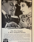 1904 Rock Island Line Railroad Print Ad Romantic Couple Holiday The Rock
