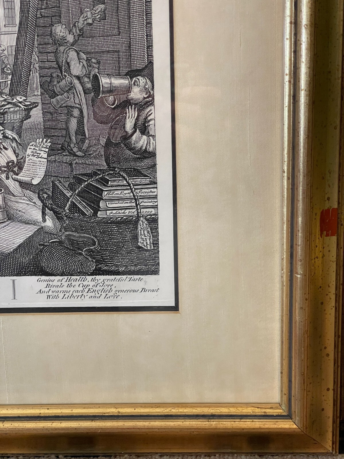 1822 BEER STREET & GIN LANE Authentic Hogarth Heath Ed. Antique Prints FRAMED