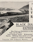 1906 Lehigh Valley Railroad Print Ad Black Diamond Express Niagara Falls NY