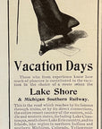 1904 Lake Shore & Michigan Southern Railway Railroad Print Ad Vacation Days