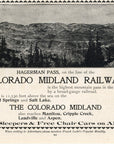 1897 Colorado Midland Railway Railroad Print Ad Hagerman Pass Cripple Creek