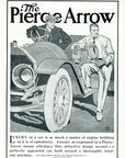 1910 Pierce Arrow Print Ad - Edward Penfield Art Buffalo NY Tennis Men's Fashion