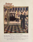 1914 Baker Electrics Print Ad Cit Street Lobby Fashion Cleveland OH