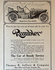 1908 Rambler Model 34-A Vintage Car Print Ad Car Of Steady Service Kenosha WI