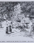 1892 Fort Limon - Banos En San Miguel De Allende Antique Wood Engraving
