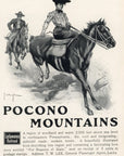 1903 Lackawanna Railroad Print Ad Pocono Mountains George H Wright Art Horses
