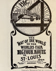 1904 Big Four Railroad Print Ad CCC&StL World's Fair Route St. Louis IL Ohio