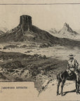 1892 View In The Basin Region Antique Wood Engraving