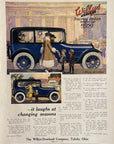 1917 Willys Knight Touring Sedan Print Ad Blue Sedan City Golf Toledo Ohio