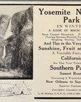 1911 Southern Pacific Railway Print Ad - Sunset Route Yosemite Teepee Vignette