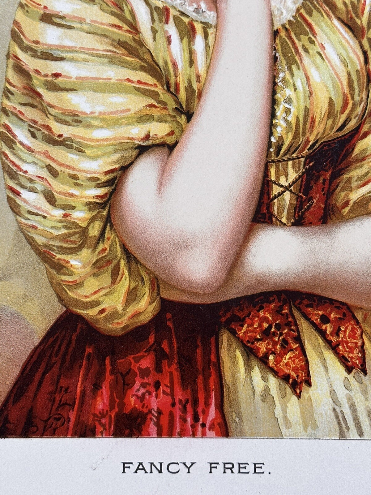 1892 "Fancy Free" Chromolithograph Print | Magazine Illustration